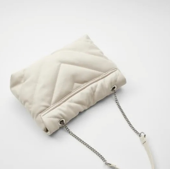 Zara quilted maxi crossbody white bag - Picture 2 of 5
